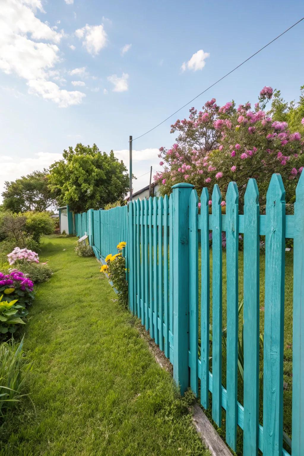 Bold colors can make your fence a standout feature.