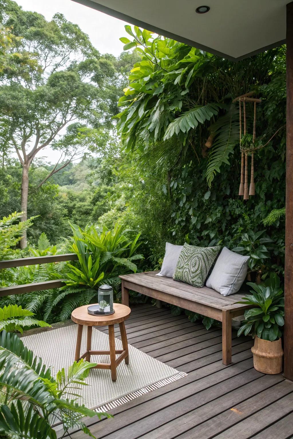 Classic wooden benches are a timeless choice for any deck.