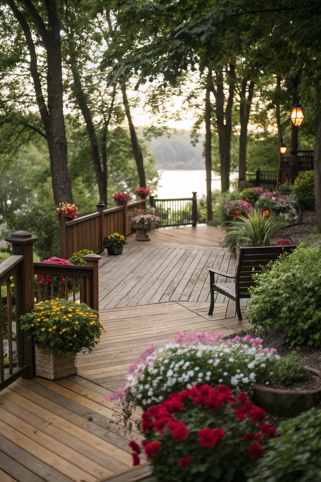 Create cohesion with natural backdrops.