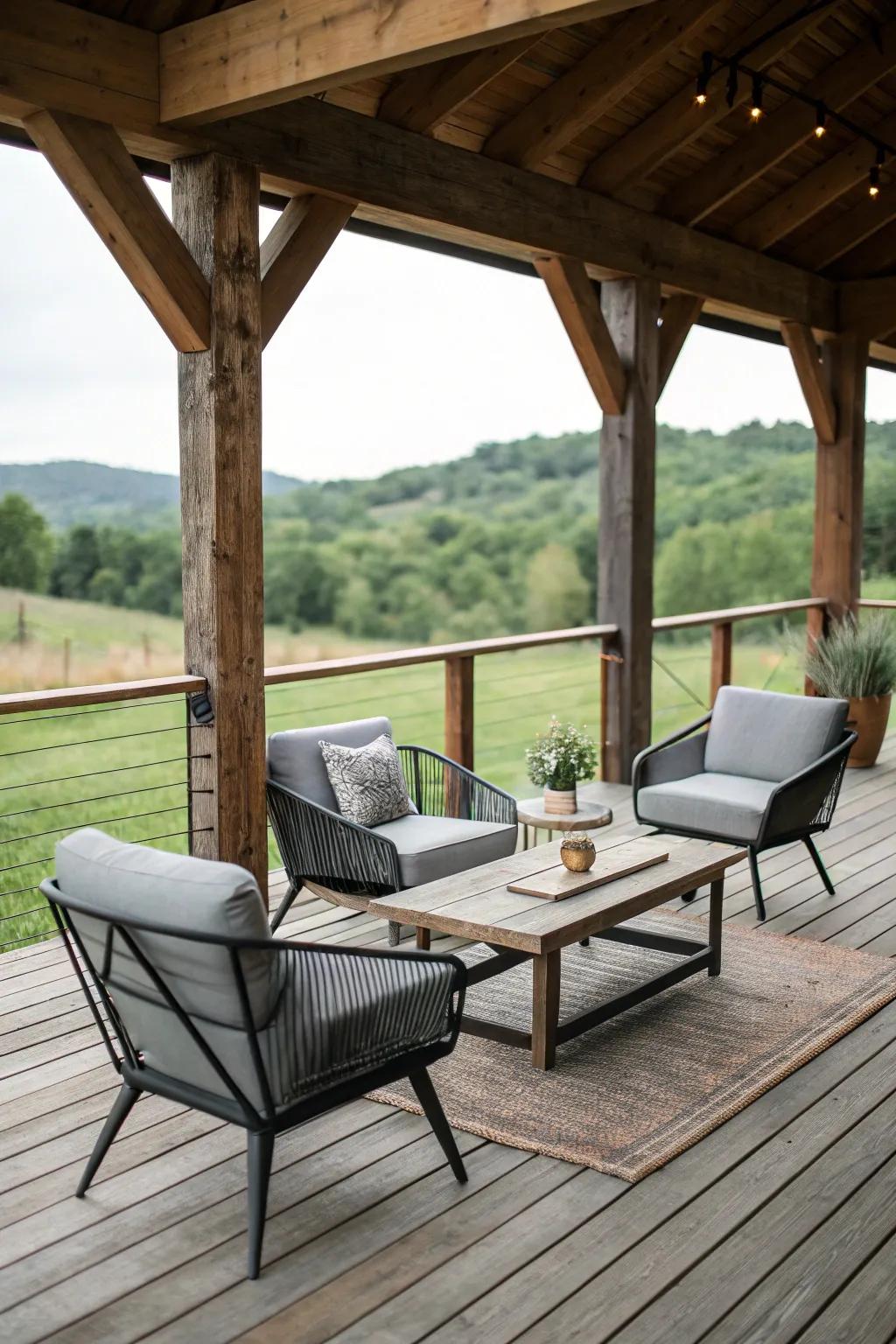 Blend styles for a unique deck design.
