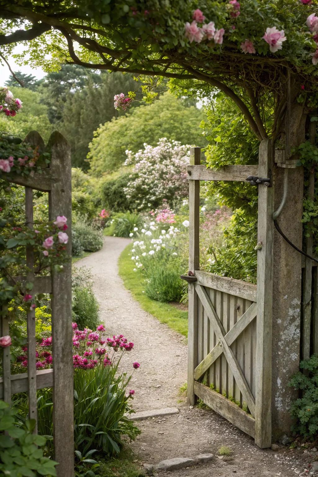 Weighted closures add convenience to gate security.