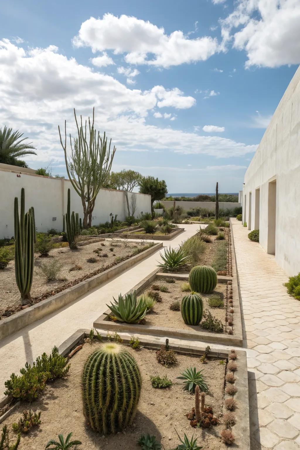 A minimalist design highlights the natural beauty of the desert.