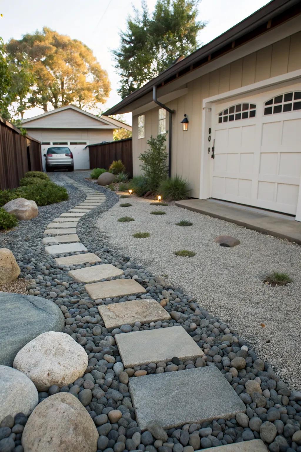 A serene Zen garden pathway offering tranquility and beauty.