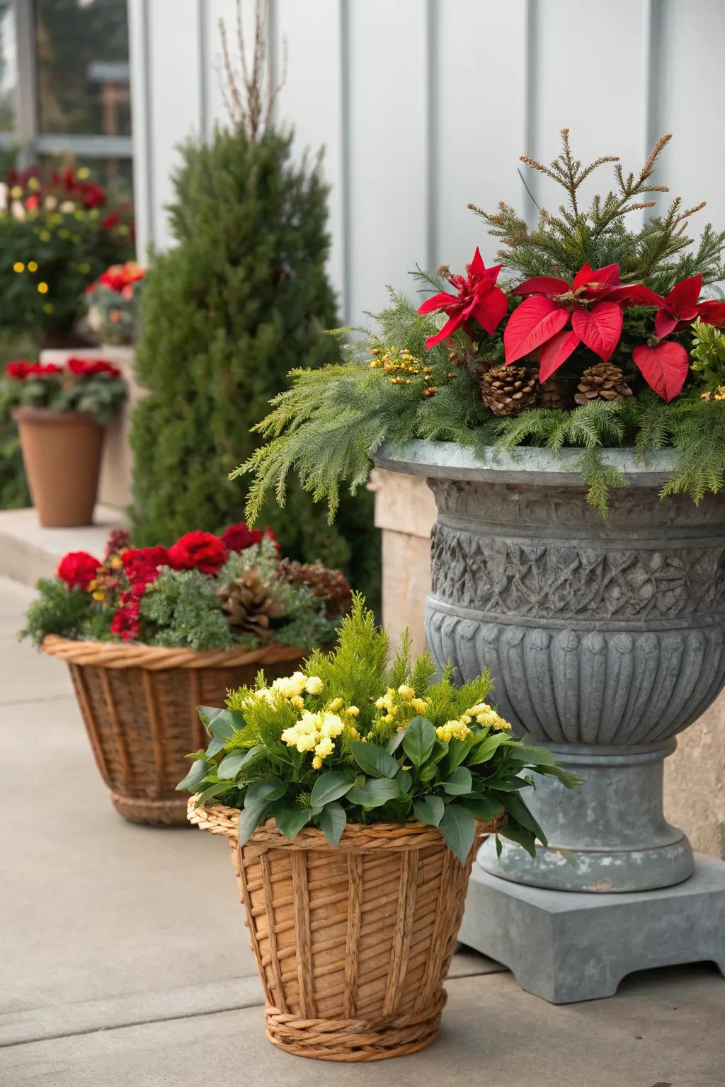 Different containers add unique flair to your arrangements.