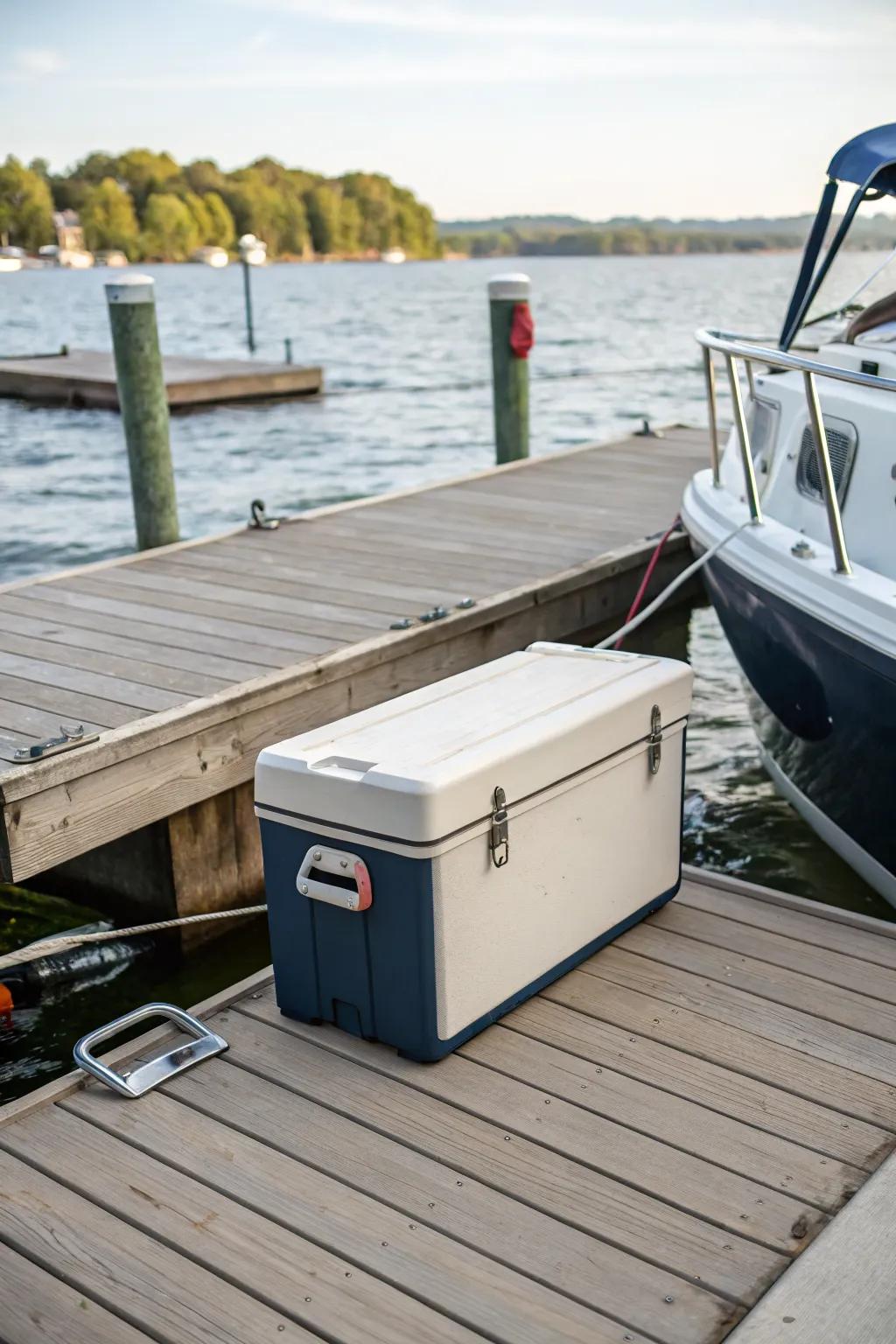 Secure your gear with lockable dock boxes designed to withstand theft attempts.