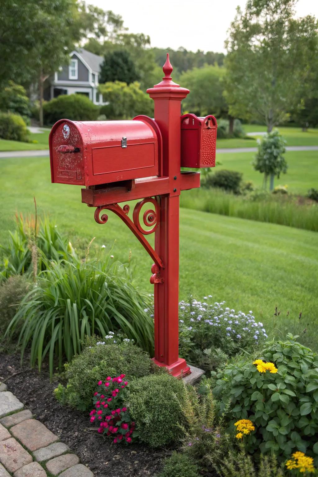 A bold splash of color for a standout mailbox.