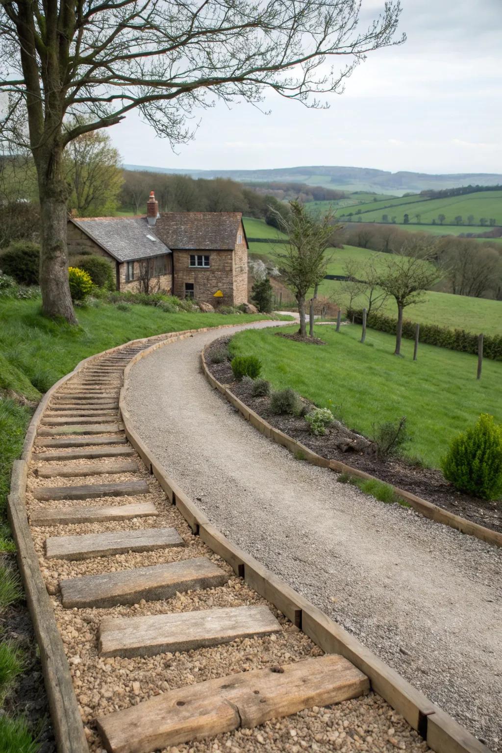 Add rustic charm with robust timber sleeper edges.
