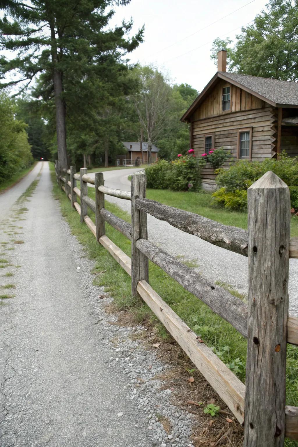 Reclaimed wood brings unique charm and sustainability to fences.