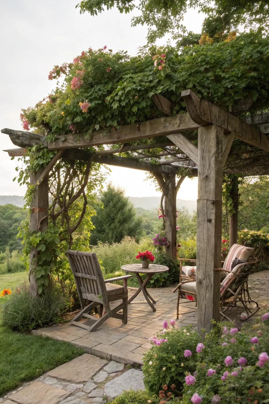Shade structures offer comfort and protection from the sun.