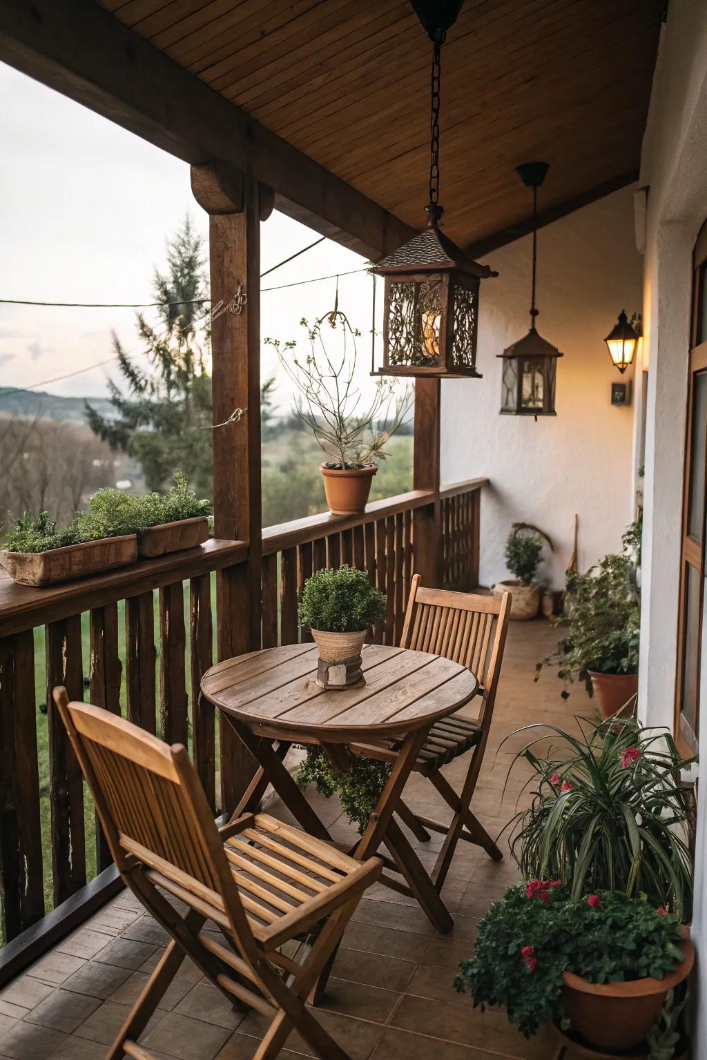 Infuse warmth with rustic wood accents.