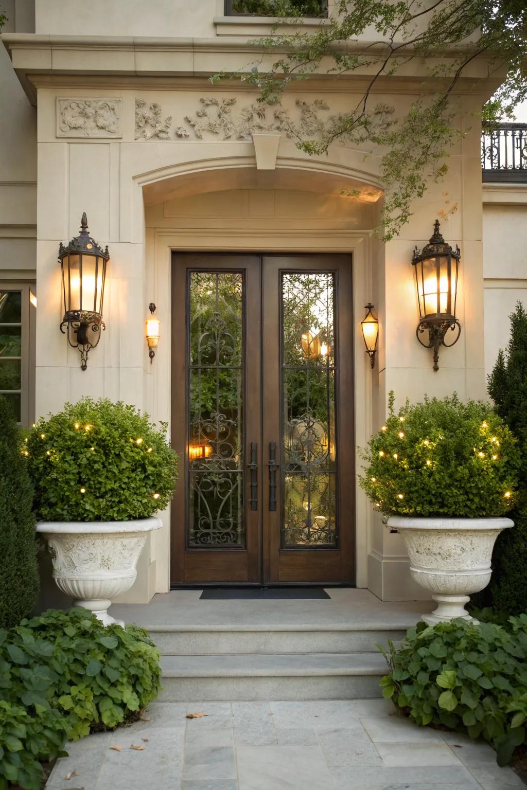 A balanced entrance design that exudes harmony and elegance.