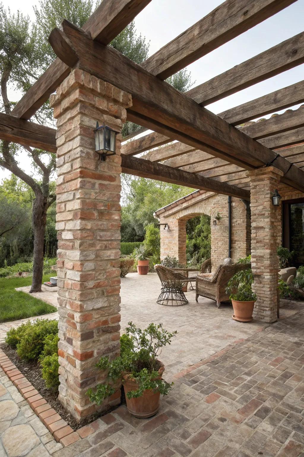 Brick wraps offer timeless charm.