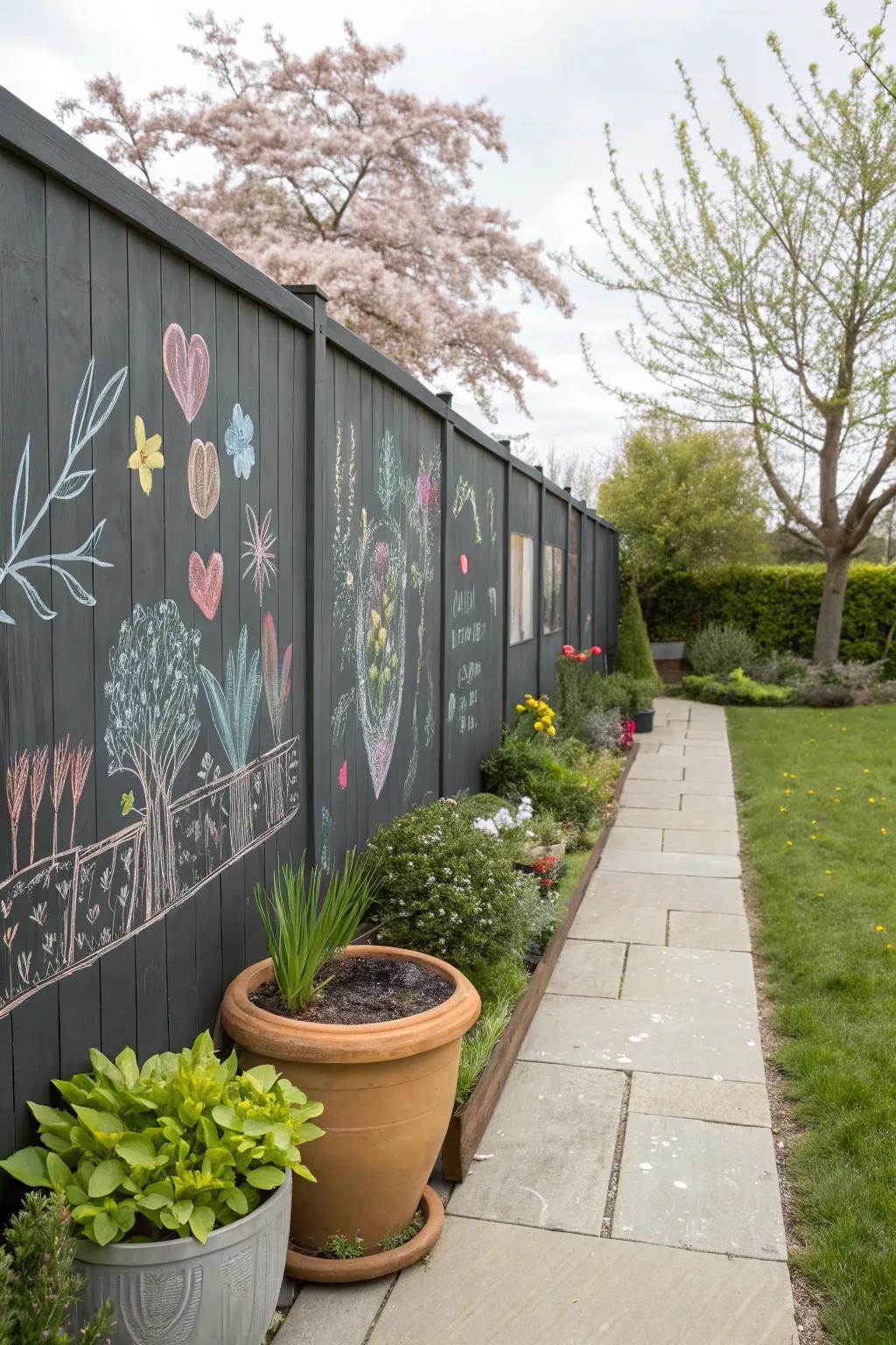 Chalkboard paint offers endless creative possibilities.