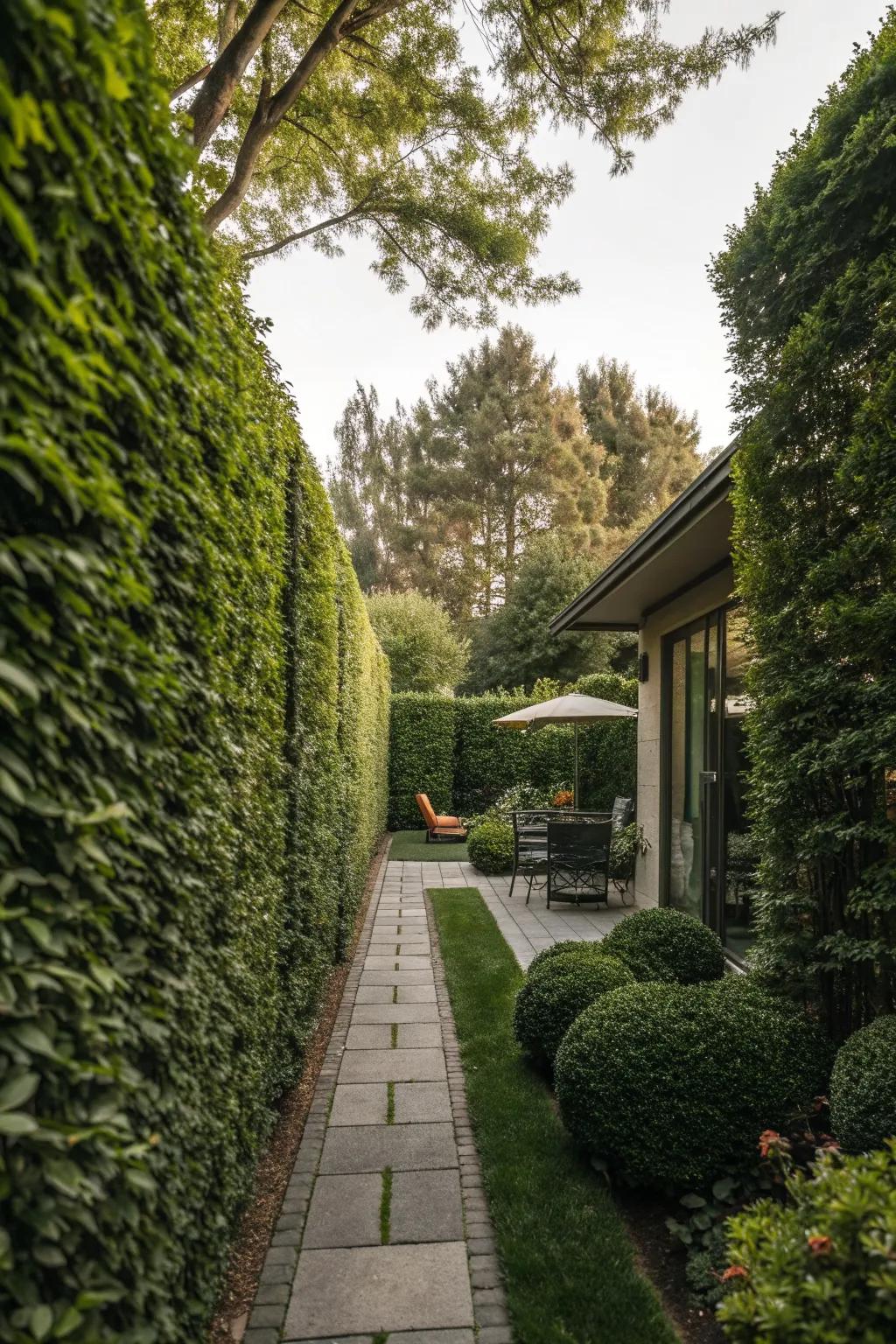 A private and secure backyard space.