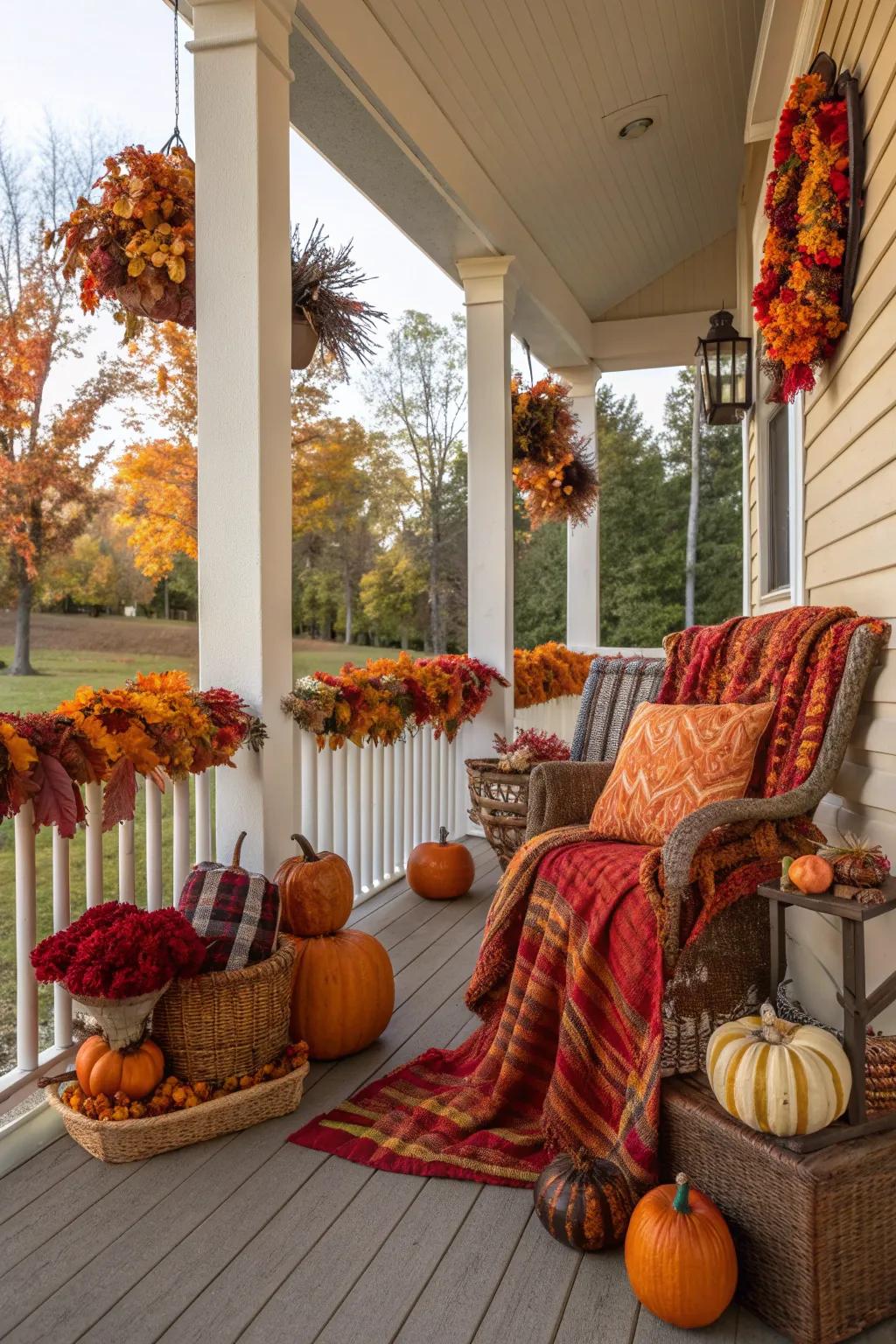 Warm, earthy tones create a cozy fall ambiance.