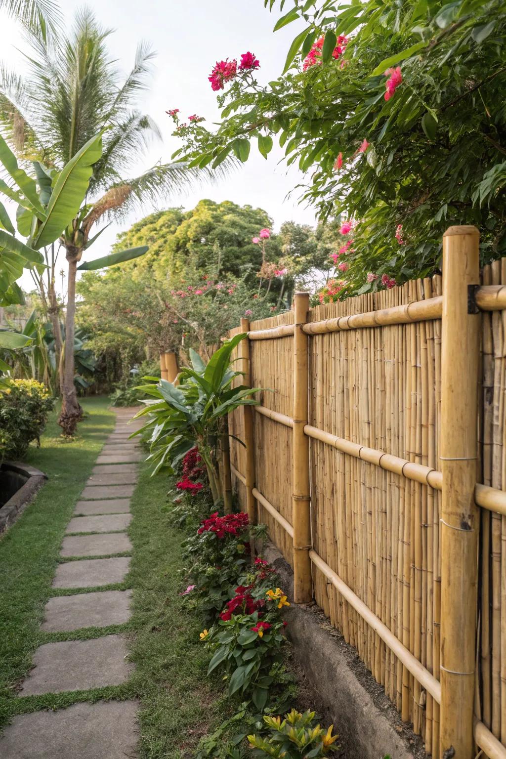 Bamboo extensions for a tropical vibe