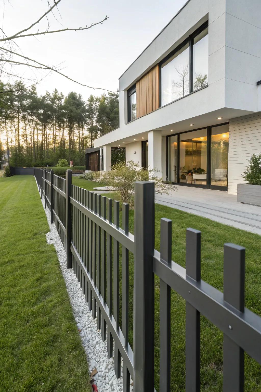 Keep it simple with minimalist fences for understated elegance.
