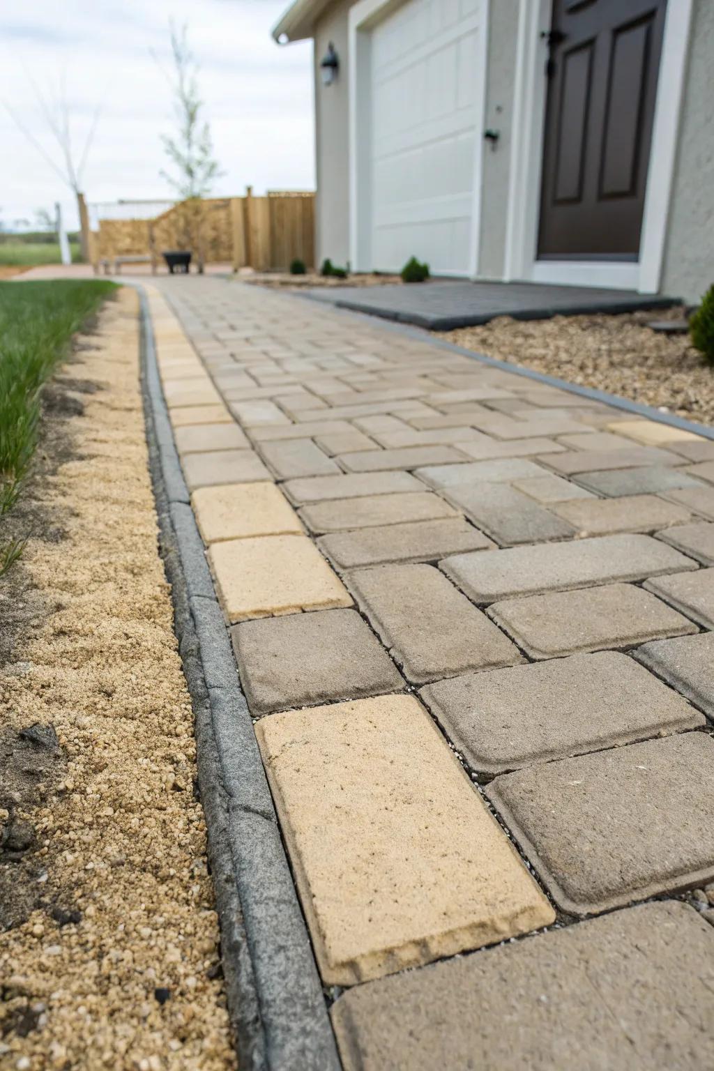 Polymeric sand provides a sleek, secure finish between pavers.