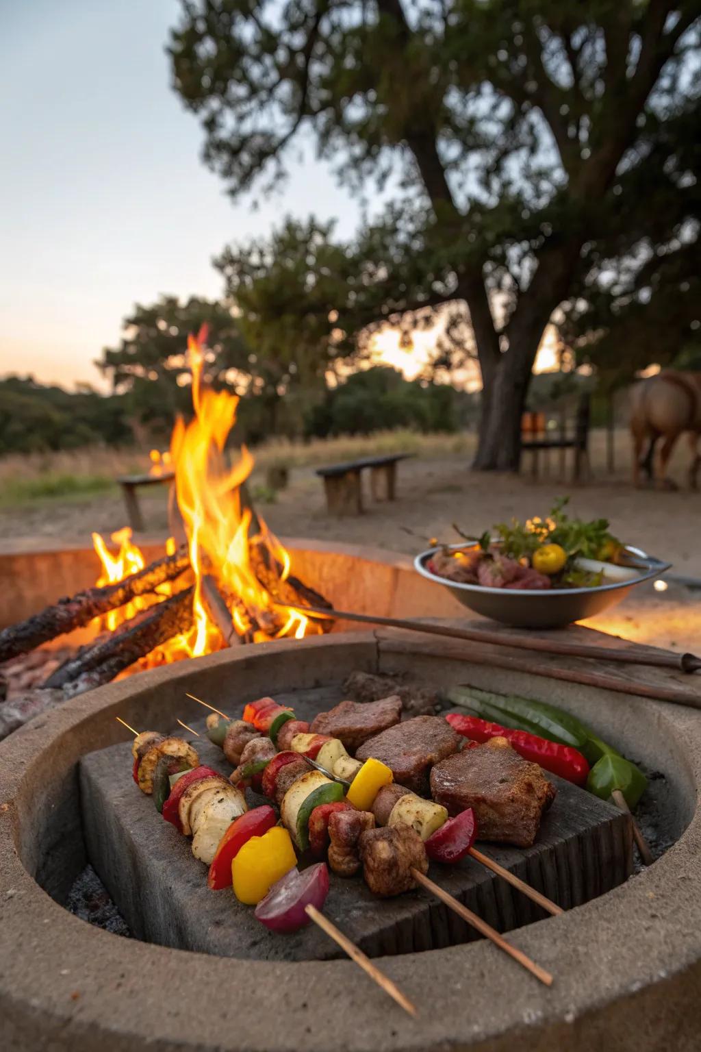 Rich, authentic flavors from open flame cooking.