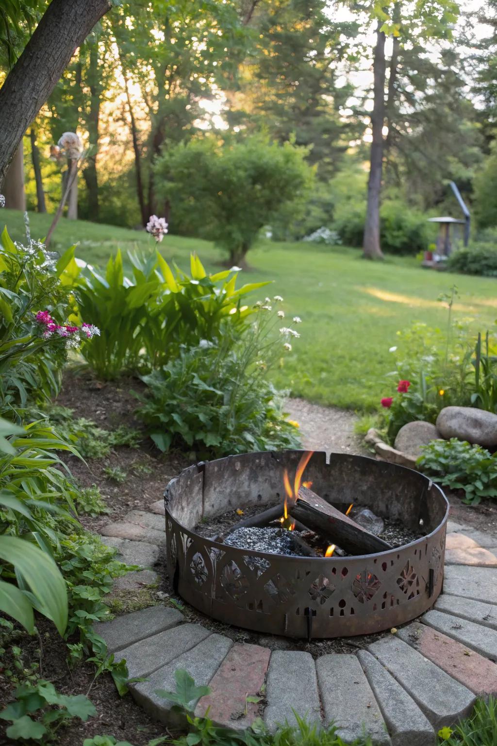 Eco-friendly fire rings are perfect for sustainable outdoor living.