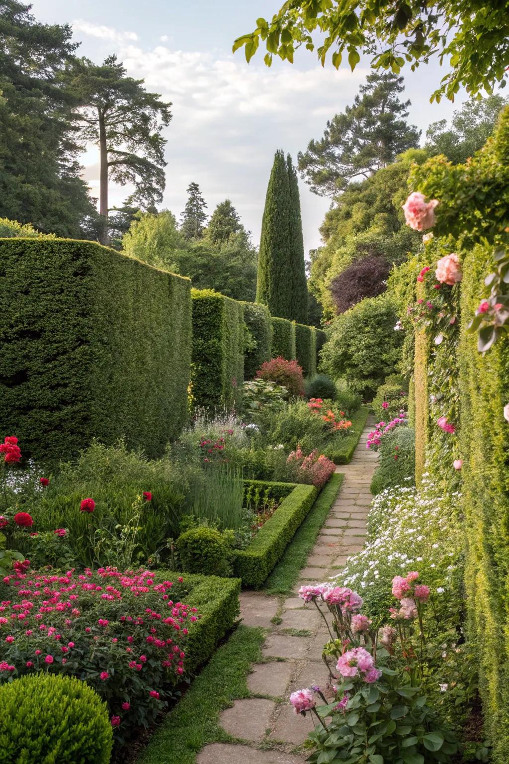 Privacy hedges frame your garden and add seclusion.