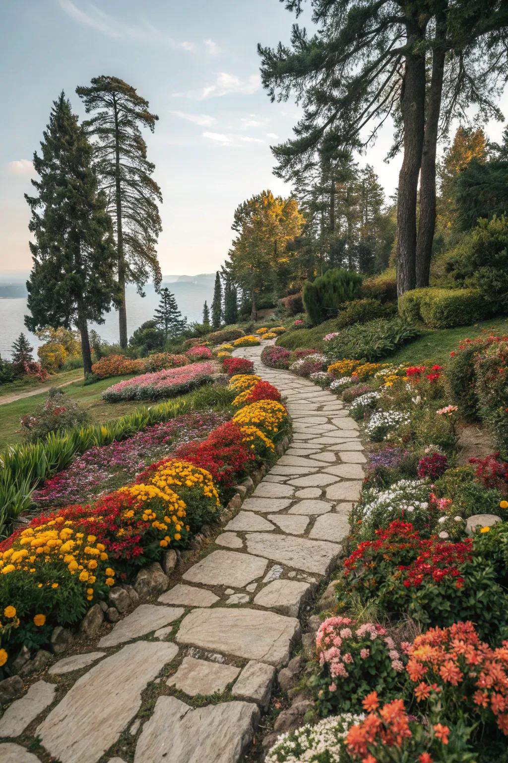 Pathways create an inviting garden experience.