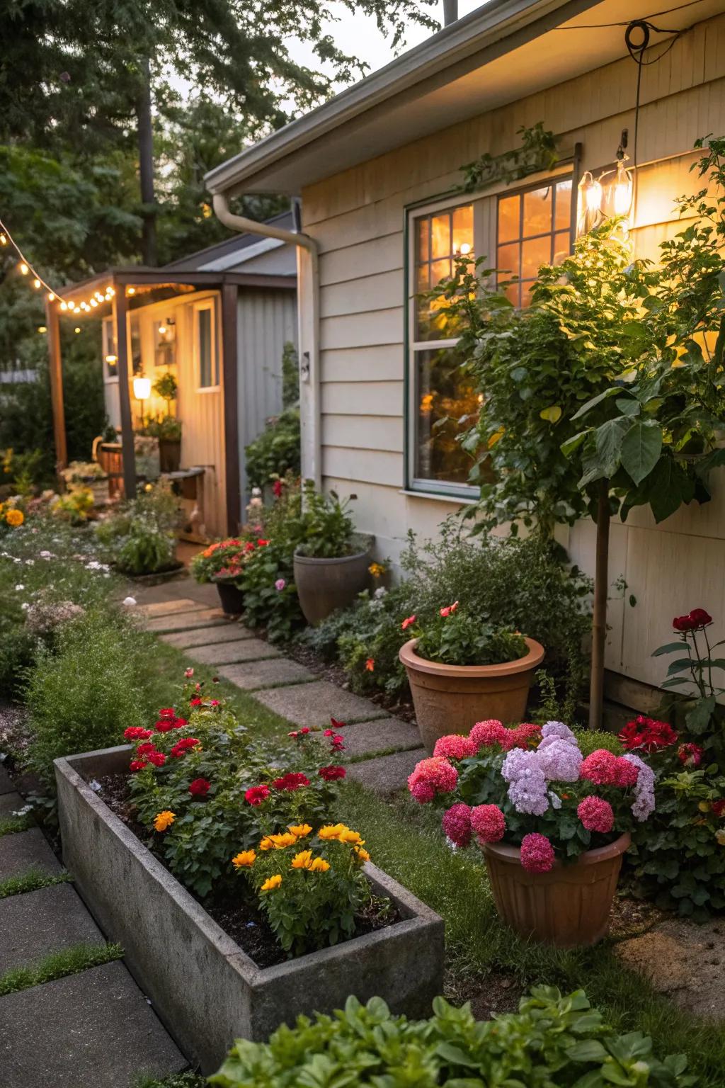 Small spaces can deliver big beauty with the right flower bed design.