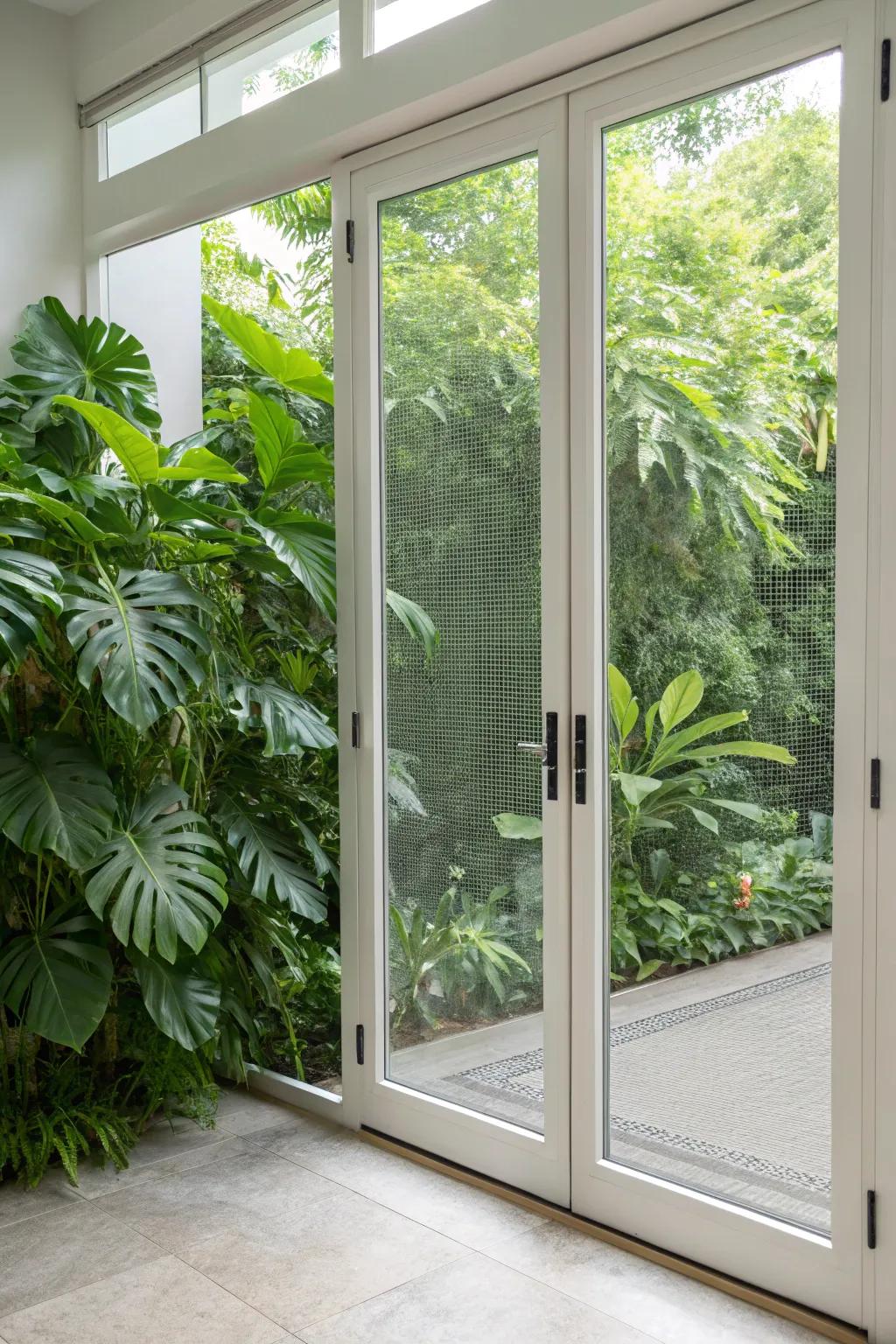 Eco-friendly screens complement sustainable living.