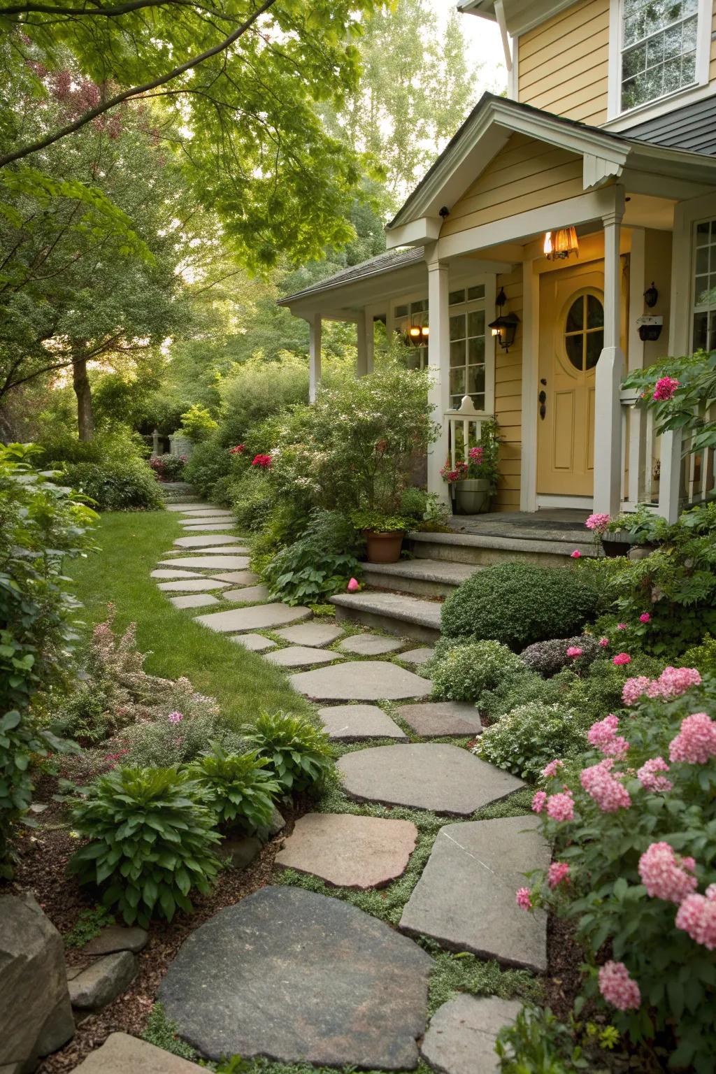 Engage your guests with varied stepping stones.