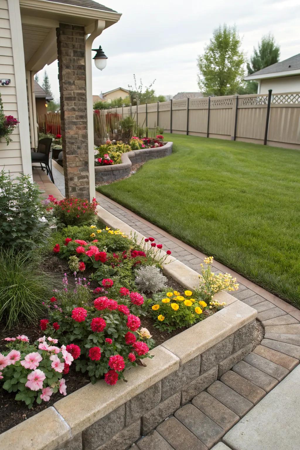 Clear borders frame flower beds beautifully.