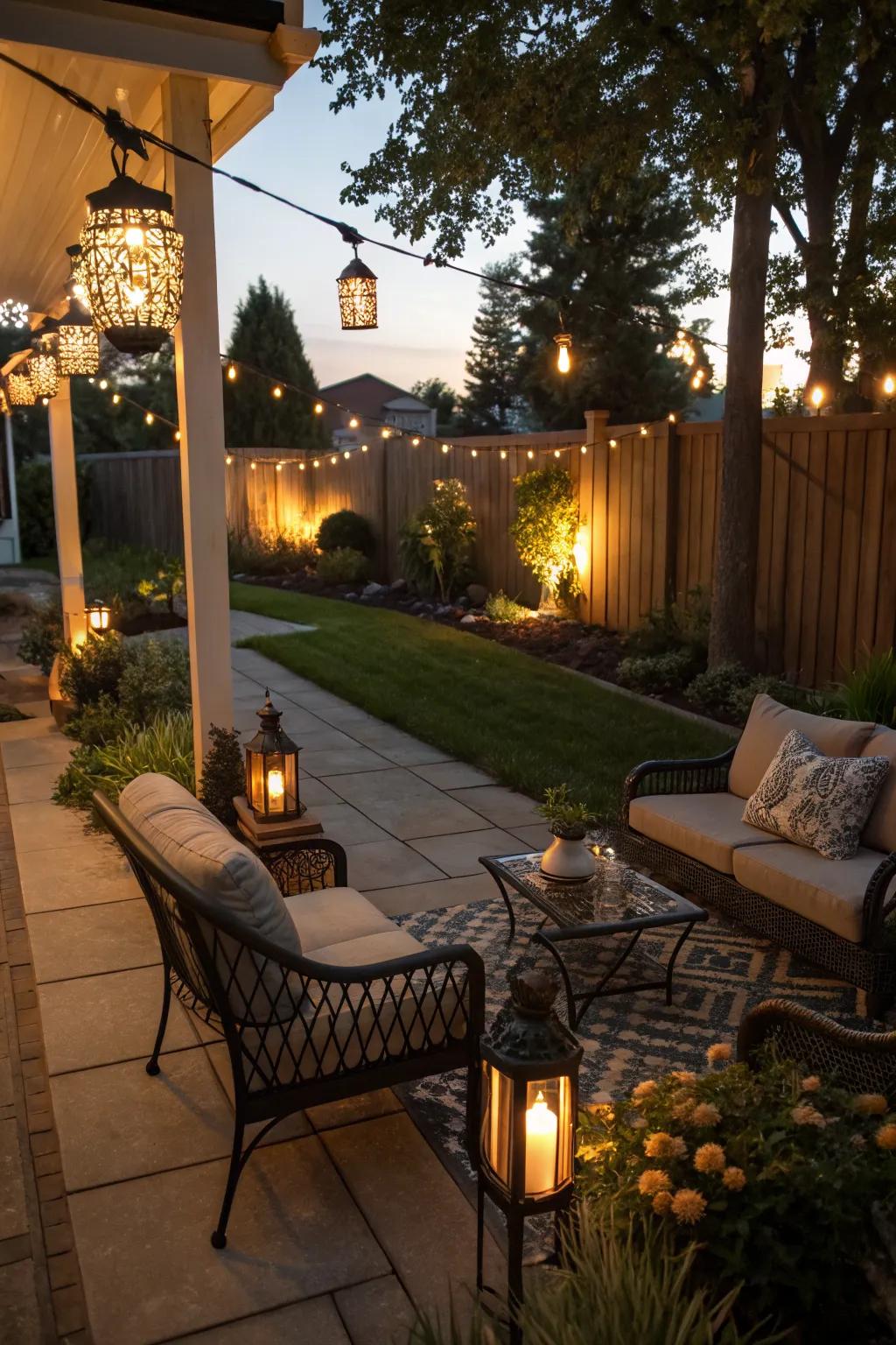 Illuminate your patio with charming ambient lighting.