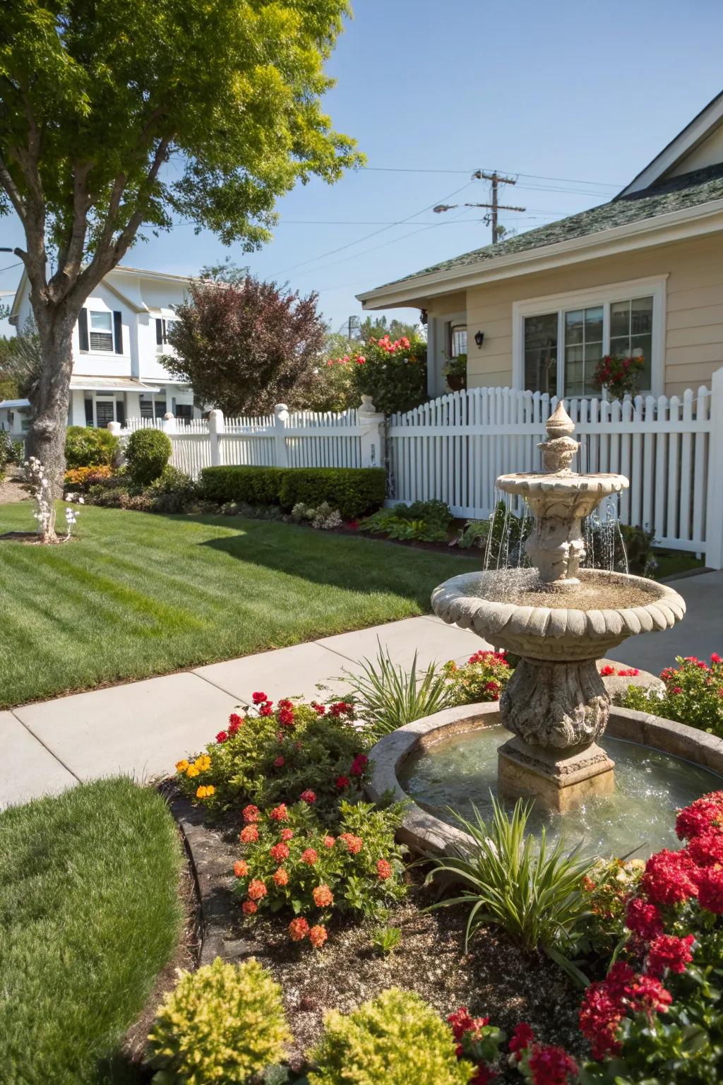 A water feature brings tranquility and elegance to your space.