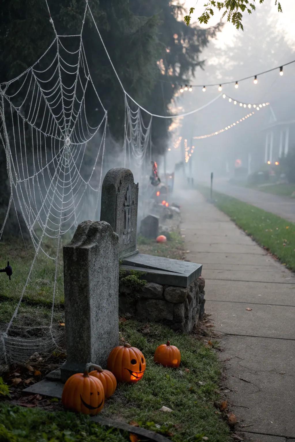 Cobwebs create an abandoned and creepy vibe.