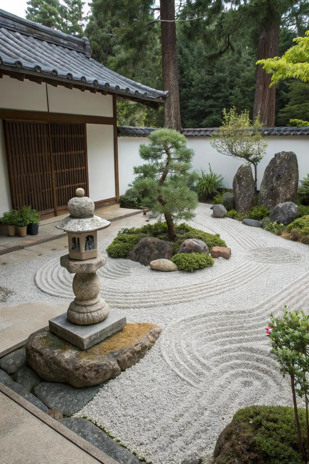 A minimalist statue adding subtle elegance.