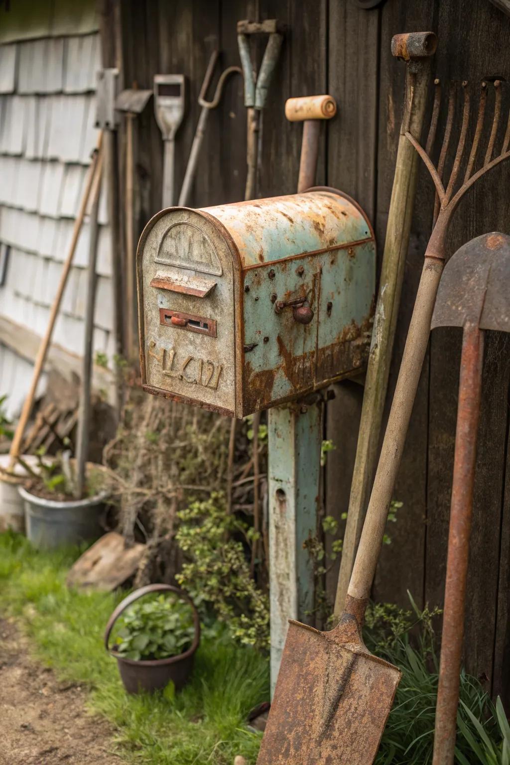A vintage-inspired mailbox that whispers stories of the past.