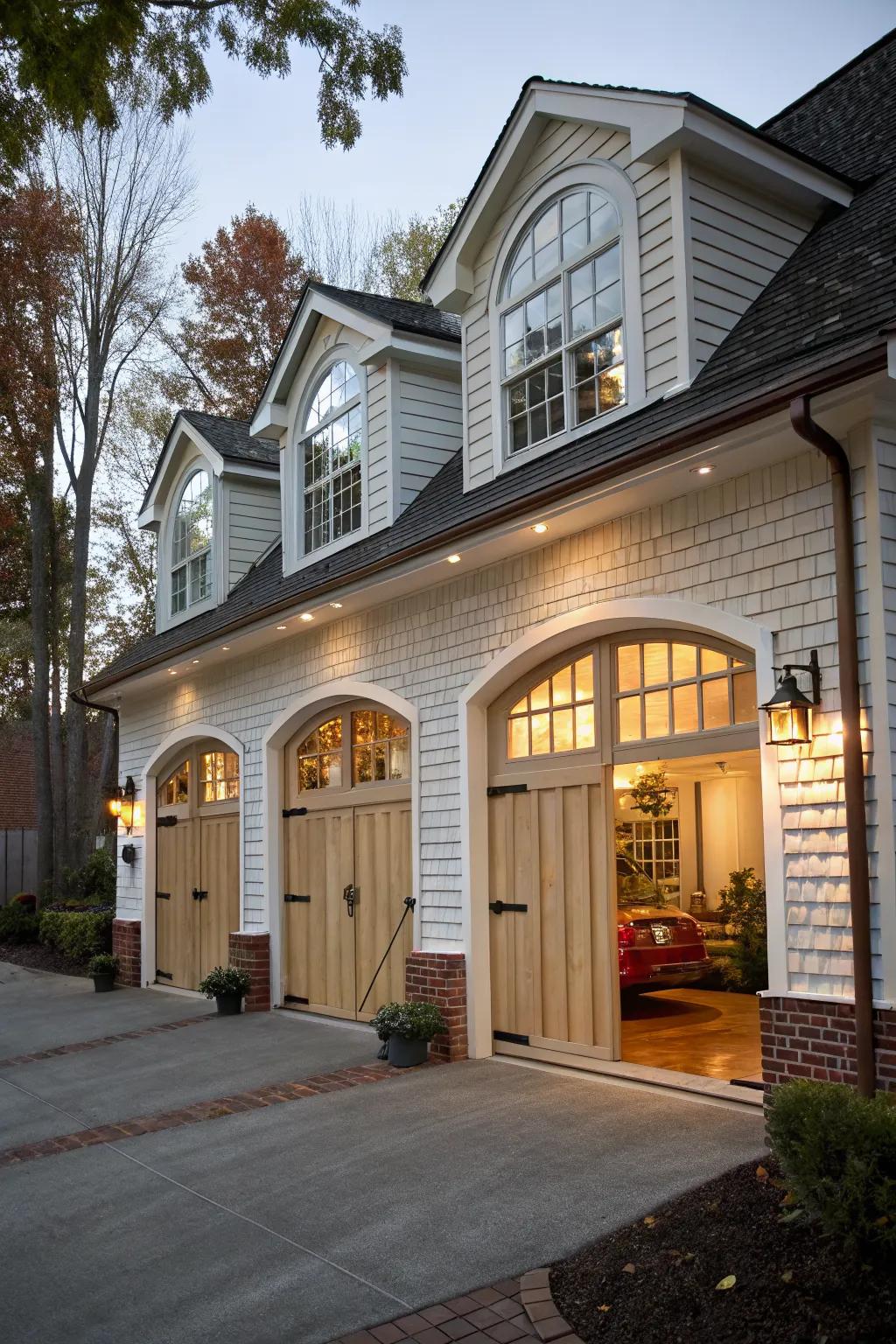 Arched windows for a touch of classic elegance.