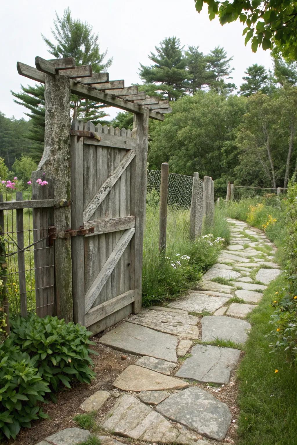 Gates and pathways provide functionality and ease of access.