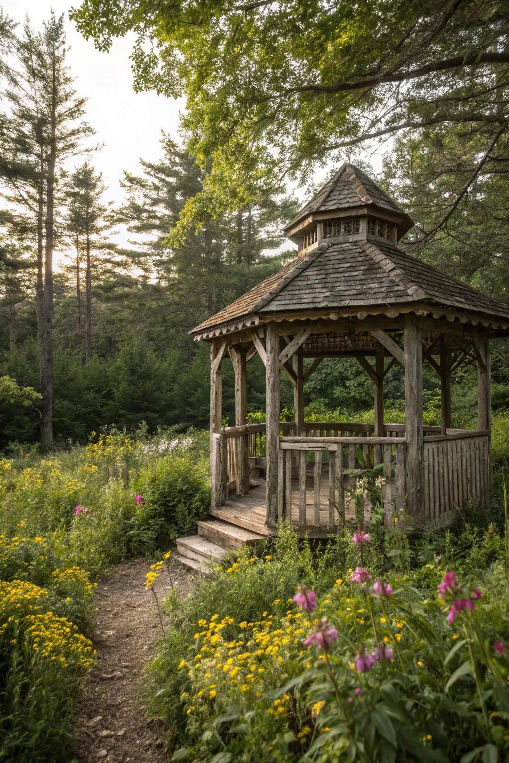 Go green with an eco-friendly gazebo made from sustainable materials.
