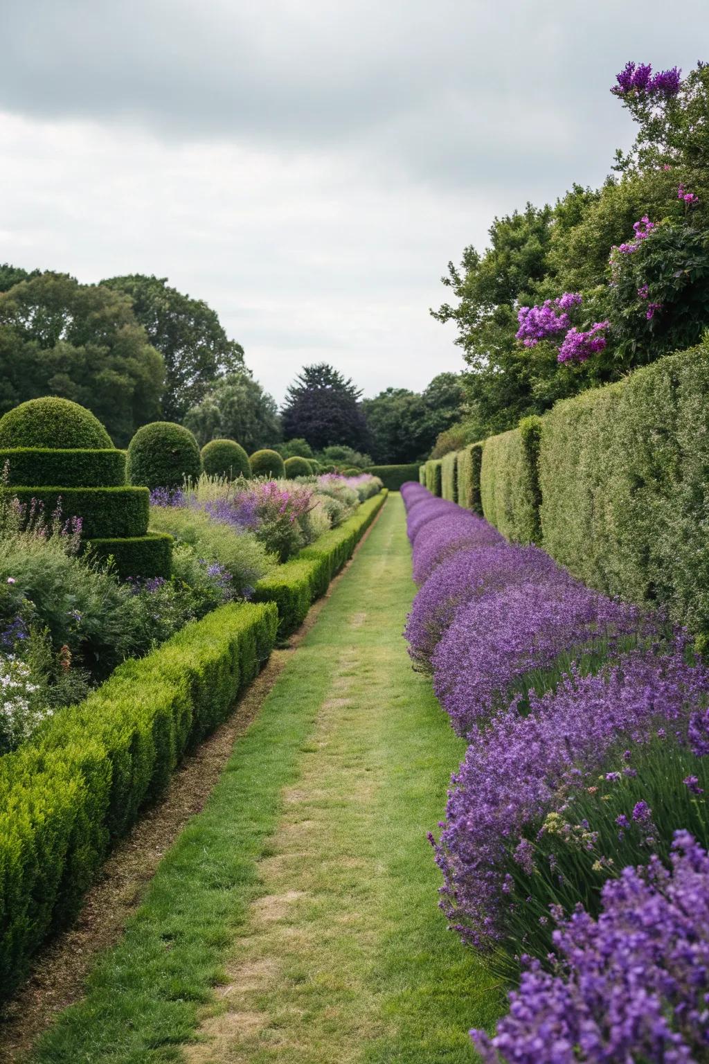 A fragrant path with bordering lavender.