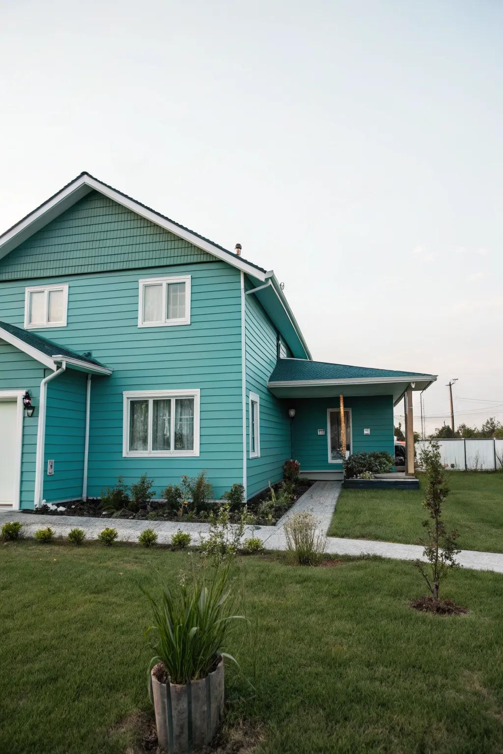 Teal exteriors offer a bold and distinctive appeal.