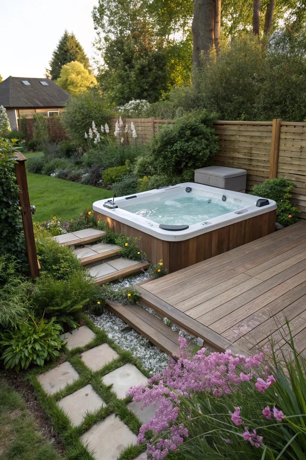 A semi-sunken design offers a sleek and modern look.