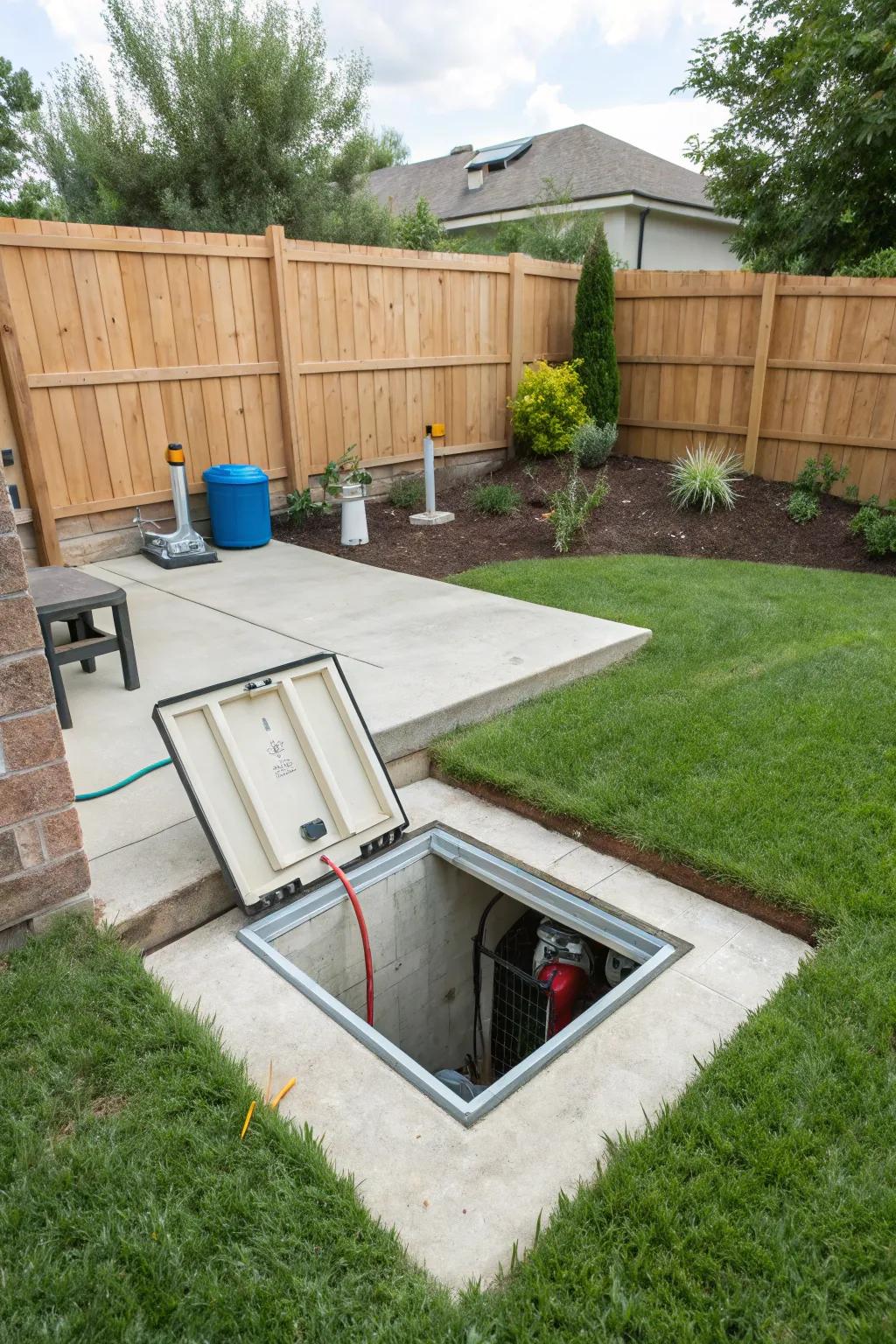 Underground bunkers offer a seamless way to hide pool equipment.