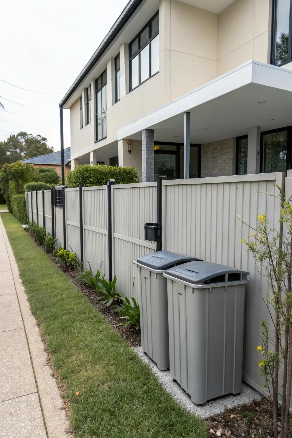 Aligning enclosures with home structures creates a seamless appearance.