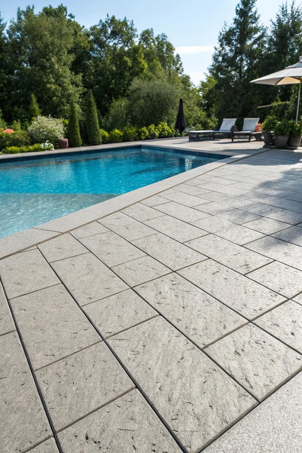 Choose textured surfaces for a blend of safety and aesthetics.