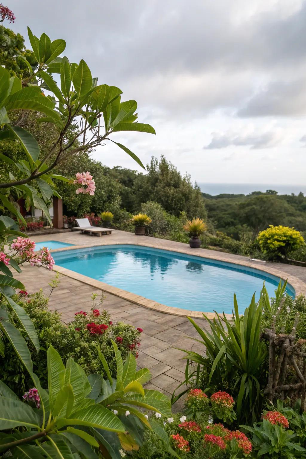 Natural surroundings transform this pool into a peaceful retreat.