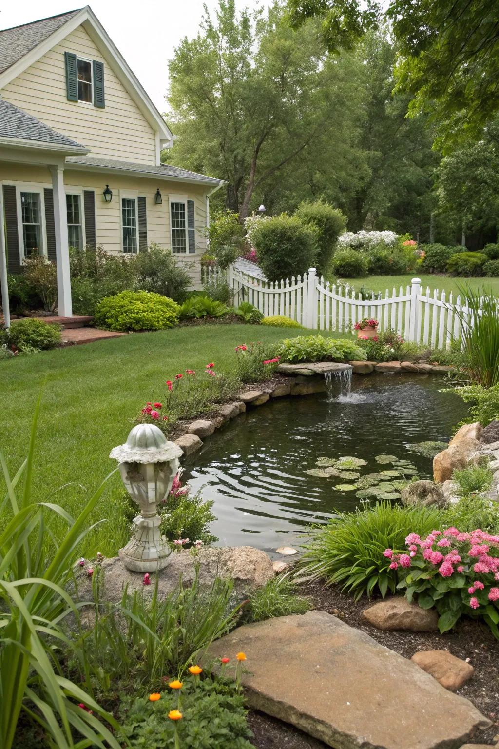 Water features bring elegance and tranquility to the landscape