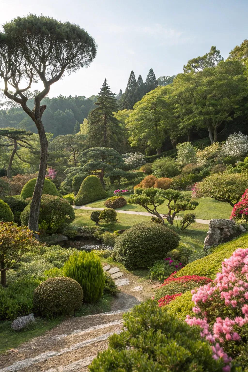 Trees and bushes add depth and structure to your garden.