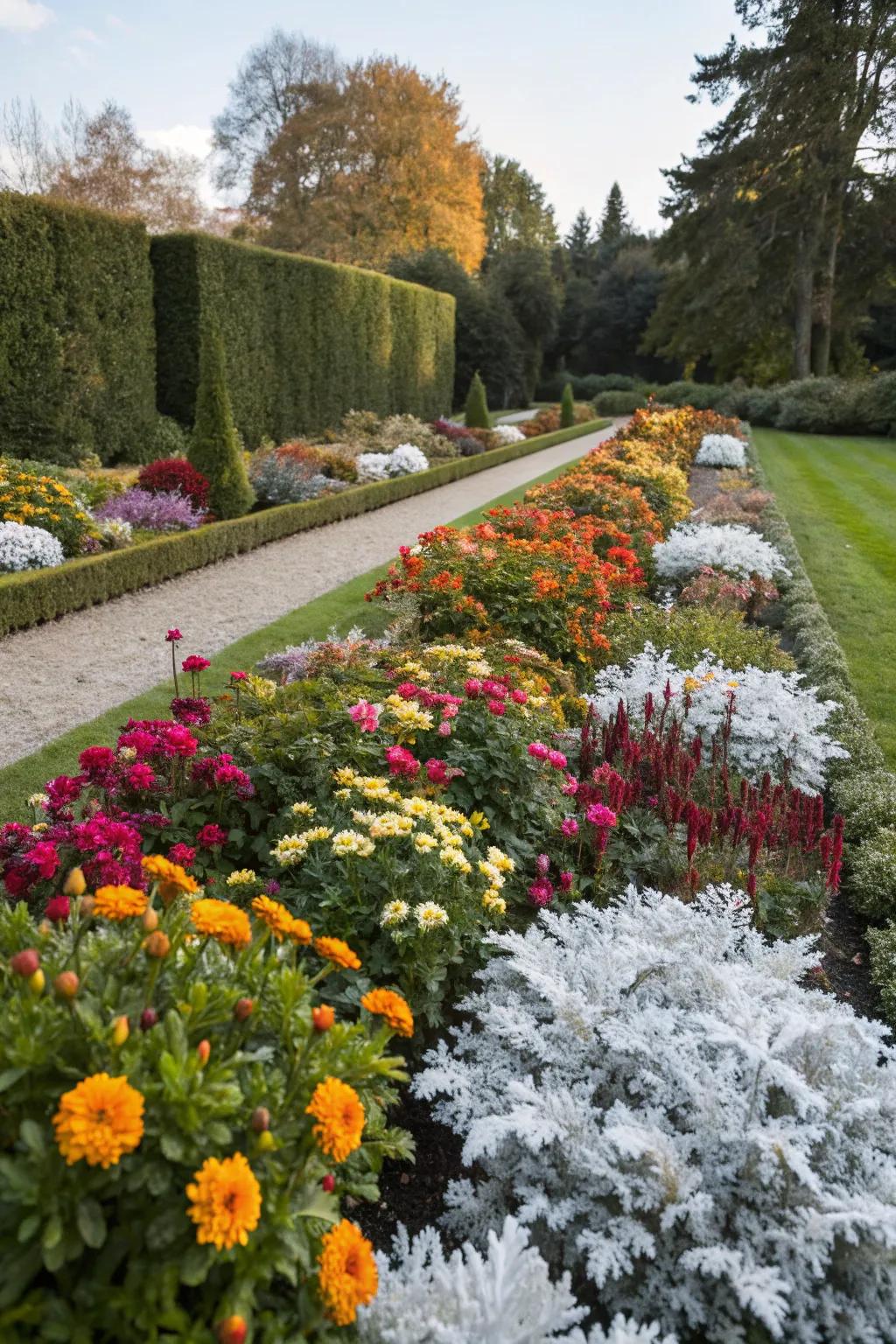 Seasonal blooms providing continuous color in the garden.