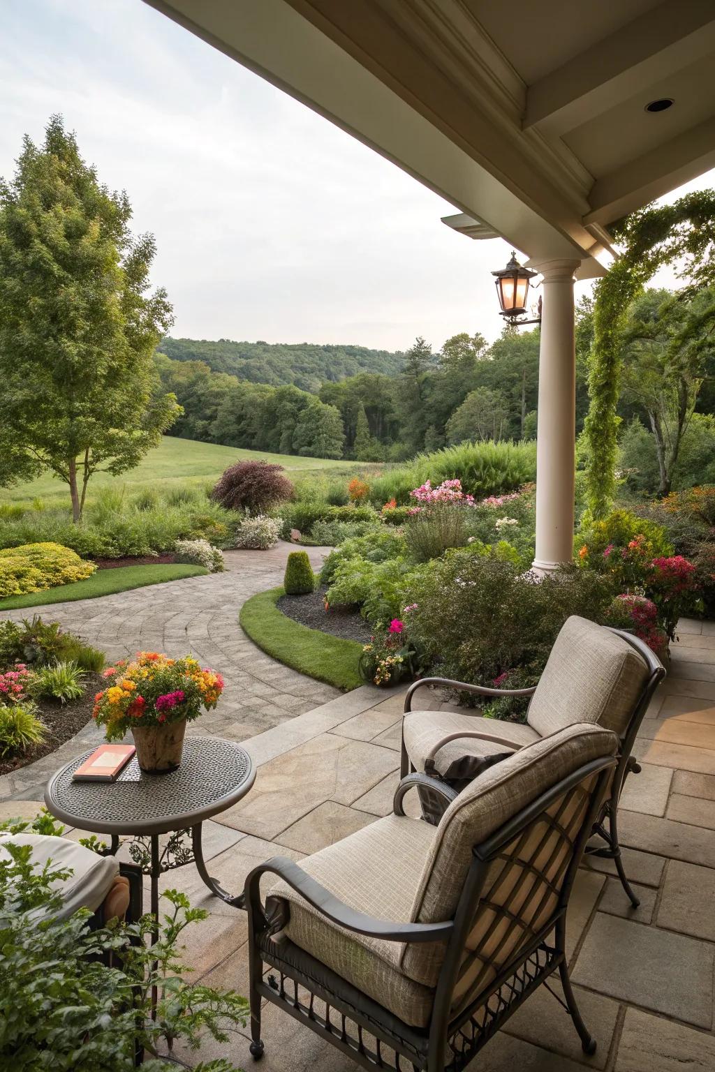 Maximize your views by arranging seating to face natural landscapes.