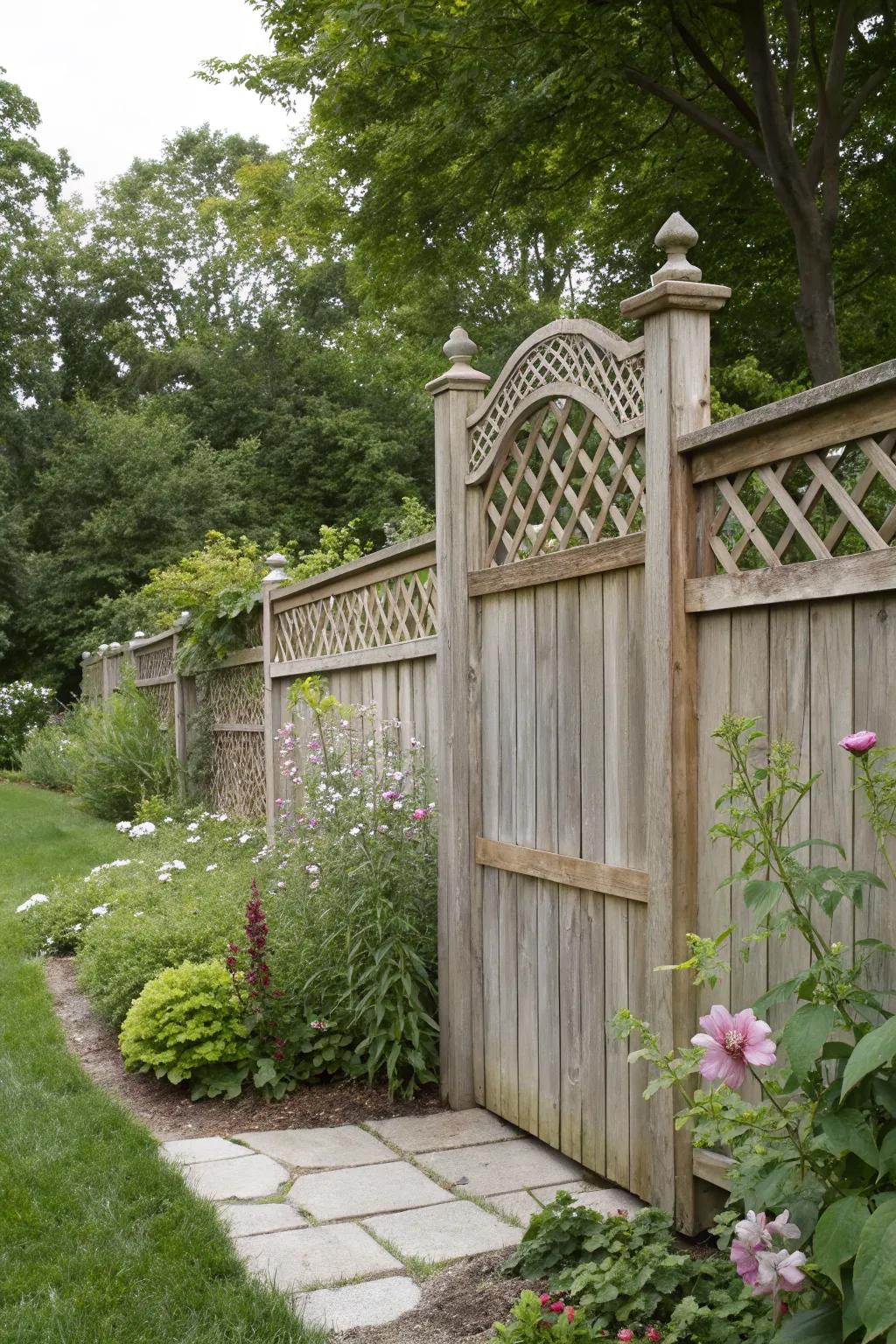 Enhance your fence with a stylish lattice topper.